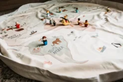 Play&Go Prints 2 in 1 Spielzeugsack Ø140cm Weltkarte bunt
