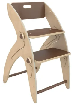 QuarttoLino® multifunktionaler Kinderhochstuhl aus Holz Braun Sale