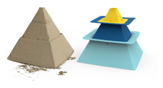 Quut Pira Pyramidenhilfe Sandspielzeug Blau/Gelb