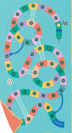 Quut Spieltuch L (180 x 100cm) Snakes & Ladders