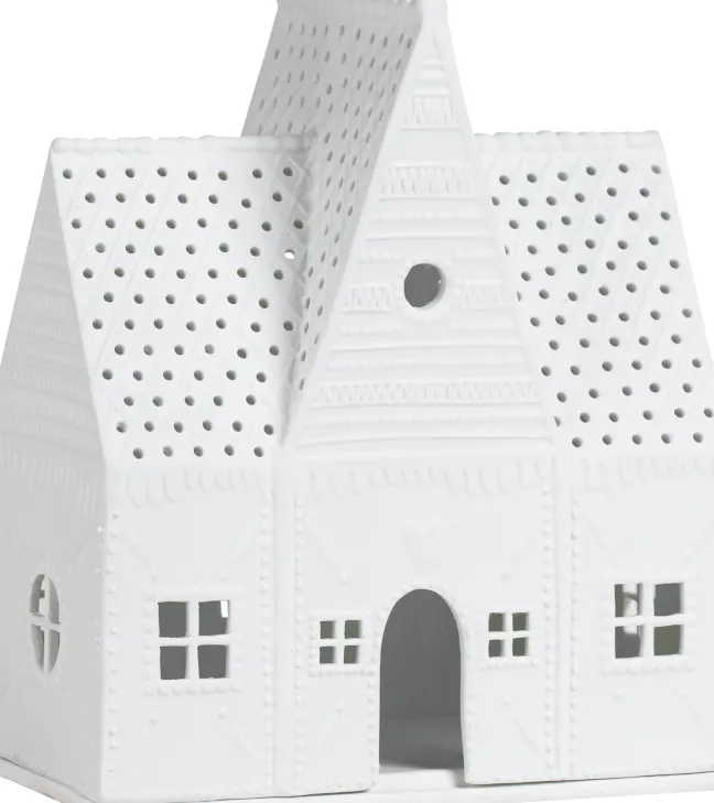 räder Lichthaus Lebkuchenhaus groß Porzellan weiß