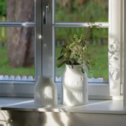 räder Vase Winterhaus groß Porzellan weiß