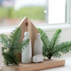 räder Weihnachtslandschaft Krippe Porzellan weiß