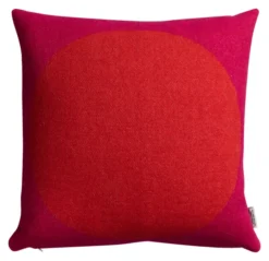 Roros Tweed ÅSMUND BOLD Kissen 50 x 50cm rot/türkis 104153
