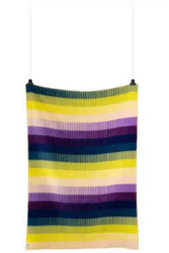 Roros Tweed ÅSMUND GRADIENT Lammwolldecke 200 x 135 cm gelb/blau 4252