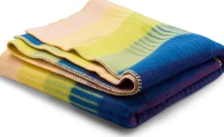 Roros Tweed ÅSMUND GRADIENT Lammwolldecke 200 x 135 cm gelb/blau 4252