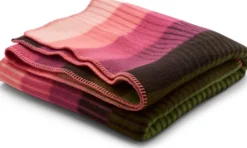 Roros Tweed ÅSMUND GRADIENT Lammwolldecke 200 x 135 cm rosa/grün 4251