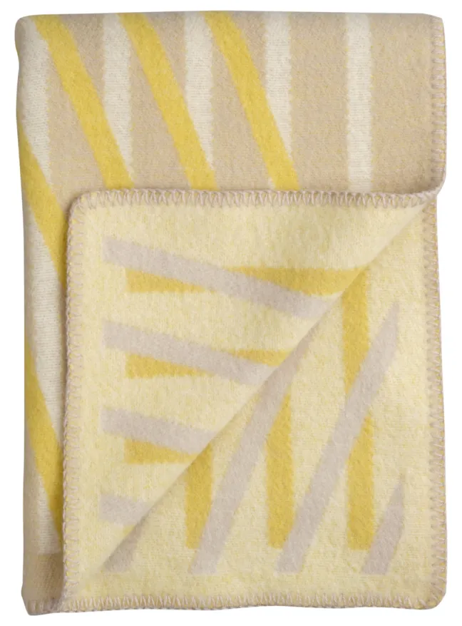 Roros Tweed BISLETT Lammwolldecke 130x200cm Lemon tart 5153