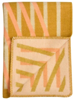 Roros Tweed BISLETT Lammwolldecke 130x200cm Peach & pistachio 5151