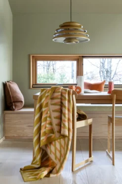 Roros Tweed BISLETT Lammwolldecke 130x200cm Peach & pistachio 5151