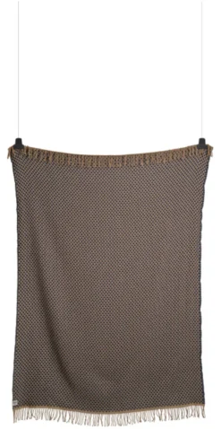 Roros Tweed ISAK Lammwolldecke 150 x 210cm Far Away Blue Throw 5354
