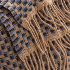 Roros Tweed ISAK Lammwolldecke 150 x 210cm Far Away Blue Throw 5354