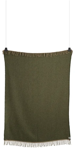 Roros Tweed ISAK Lammwolldecke 150 x 210cm Grün Meadow Throw 5351