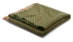Roros Tweed ISAK Lammwolldecke 150 x 210cm Grün Meadow Throw 5351