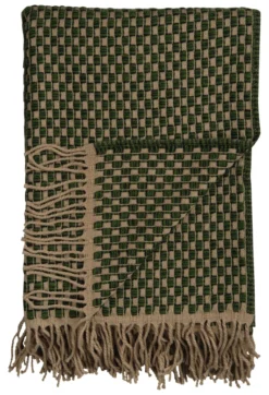 Roros Tweed ISAK Lammwolldecke 150 x 210cm Grün Meadow Throw 5351