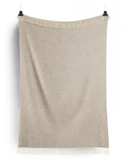 Roros Tweed KATTEFOT Wolldecke 220 x 140cm hellgrau meliert 55404