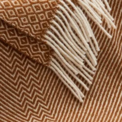 Roros Tweed KATTEFOT Wolldecke 140x220cm Ocker 554065