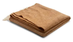 Roros Tweed KATTEFOT Wolldecke 140x220cm Ocker 554065