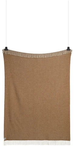 Roros Tweed KATTEFOT Wolldecke 140x220cm Ocker 554065