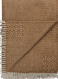 Roros Tweed KATTEFOT Wolldecke 140x220cm Ocker 554065