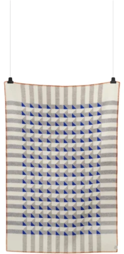 Roros Tweed KVAM Lammwolldecke 135 x 200cm blau 5214