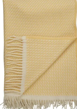 Roros Tweed MELLO Lammwolldecke 150x210cm zitronengelb 5751