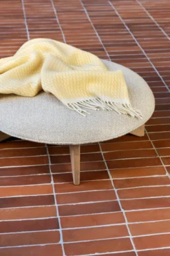 Roros Tweed MELLO Lammwolldecke 150x210cm zitronengelb 5751