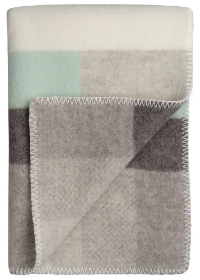 Roros Tweed MIKKEL Lammwolldecke 135x200cm grau 3756