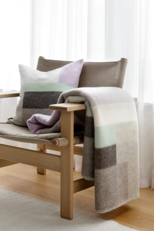 Roros Tweed MIKKEL Lammwolldecke 135x200cm grau 3756