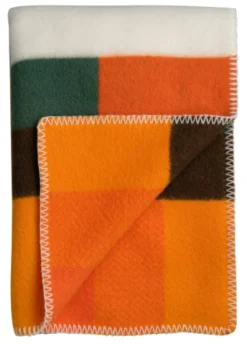 Roros Tweed MIKKEL Lammwolldecke 135x200cm orange 3755