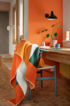 Roros Tweed MIKKEL Lammwolldecke 135x200cm orange 3755