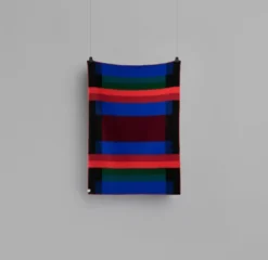 Roros Tweed MIKKEL Wolldecke 135x200cm blau/rot 3751