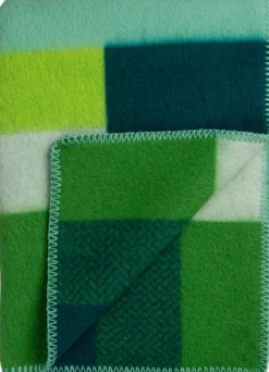 Roros Tweed MIKKEL Wolldecke 135x200cm grün 3753