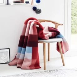 Roros Tweed MIKKEL Wolldecke 135x200cm rot 3754