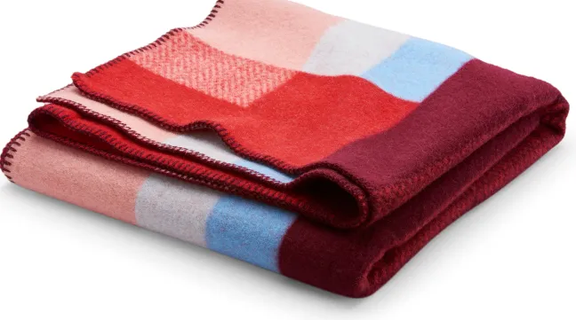 Roros Tweed MIKKEL Wolldecke 135x200cm rot 3754