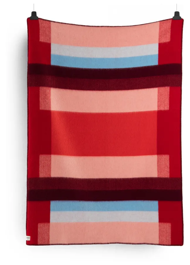 Roros Tweed MIKKEL Wolldecke 135x200cm rot 3754