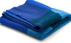 Roros Tweed SYNDIN Lammwolldecke 135 x 200cm blau 1953