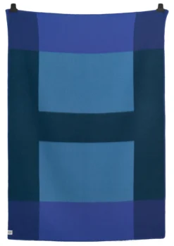Roros Tweed SYNDIN Lammwolldecke 135 x 200cm blau 1953