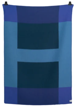 Roros Tweed SYNDIN Lammwolldecke 135 x 200cm blau 1953