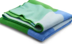 Roros Tweed SYNDIN Lammwolldecke 135 x 200cm blau/grün 1954