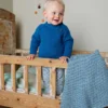 Roros Tweed UNA Lammwolldecke 200 x 150cm blau 3854