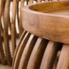 Rubjerg Design Couchtisch 2er Set Tweak Curve Ø80/Ø60cm Mangoholz massiv sandfarben