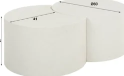Rubjerg Design Couchtisch Stone Moonset 2er Set Marmor