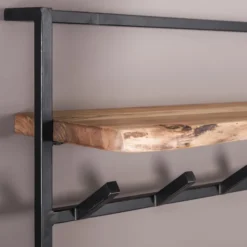 Rubjerg Design Garderobe Air Solid 12 Haken und Hutablage Akazie massiv natur