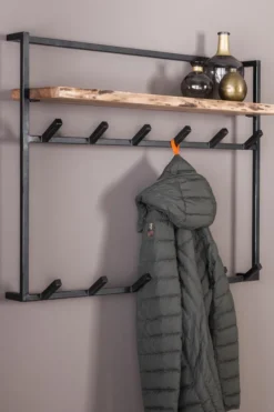 Rubjerg Design Garderobe Air Solid 12 Haken und Hutablage Akazie massiv natur