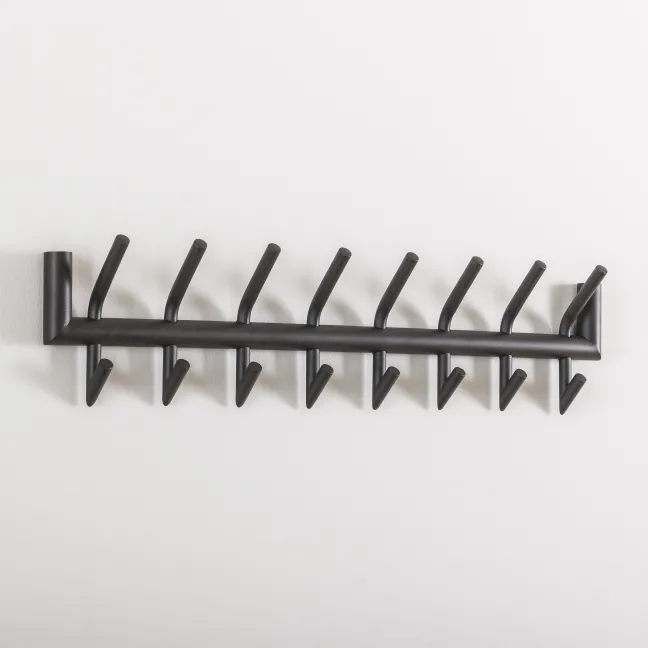 Rubjerg Design Garderobe 8 Doppelhaken Metall dunkelgrau