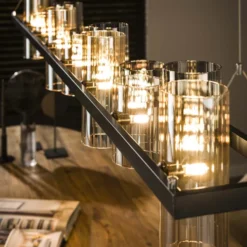 Rubjerg Design Hängelampe Cylinder 14 Leuchten Metall Artic schwarz