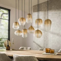 Rubjerg Design Hängelampe Dot 9 Leuchten Glas Bernstein