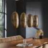 Rubjerg Design Hängeleuchte Cosmic 4 Leuchten Antik Bronze/Glas