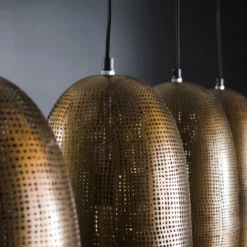 Rubjerg Design Hängeleuchte Cosmic 4 Leuchten Antik Bronze/Glas